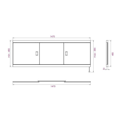 Экран под ванну Onika Монако-Эконом 150 белый
