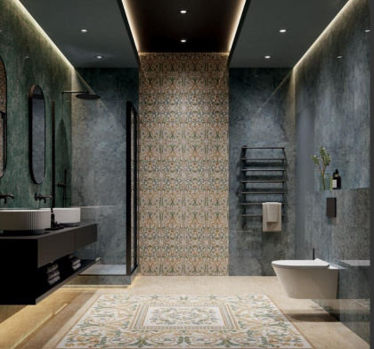 Декор Эвора продолжение угла глянцевый 60x60x0,9