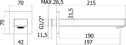 Излив Paffoni Ringo ZBOC111CR хром Излив Paffoni Ringo ZBOC111CR хром