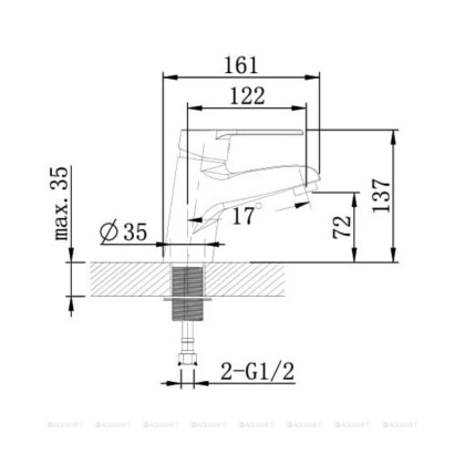 Смеситель для раковины Agger Right A2902100