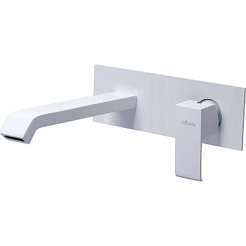 PORTA-BLI-BIO Смеситель для раковины однорычажный, с донным клапаном, исполнение белый матовый