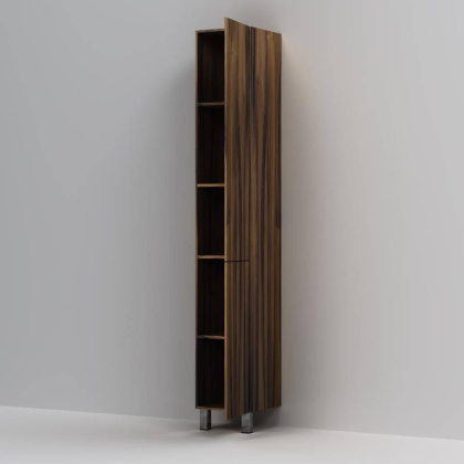 Шкаф-пенал, напольный, правый, 30 см, двери, push-to-open, орех M90CSR0306HF