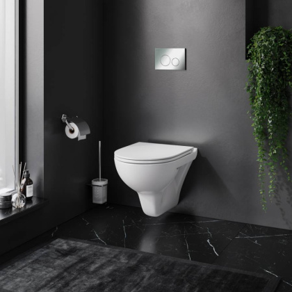 IS49051.901700 Инсталляция с клав Pro L глянц хром с подвесным унитазом Gem FlashClean с сид м/лифт IS49051.901700 Инсталляция с клав Pro L глянц хром с подвесным унитазом Gem FlashClean с сид м/лифт