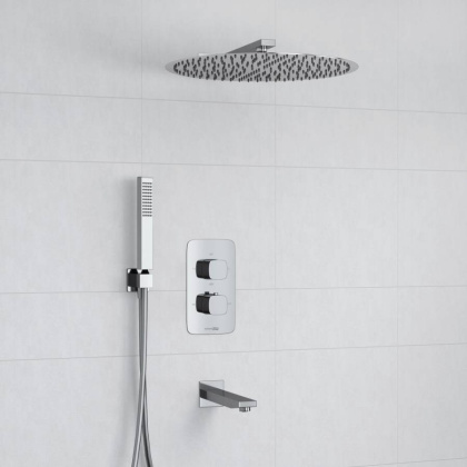 A178644 Thermo Встраиваемый комплект для ванны с верхней насадкой, лейкой и изливом