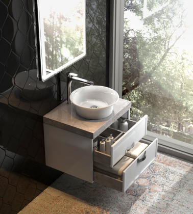 Тумба CANALETTO подвесная с ящиками 60, белая глянцевая Тумба CANALETTO подвесная с ящиками 60, белая глянцевая