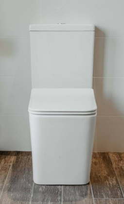 Чаша напольного унитаза безободковая Creto Logan L2 1002-004-WF с крышкой-сиденьем микролифт, белая