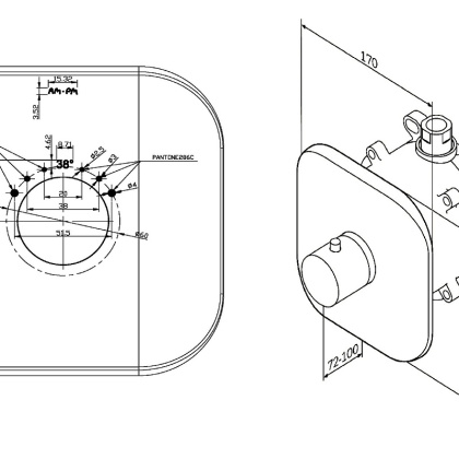 Термостат, монтируемый в стену F3075500 Sensation