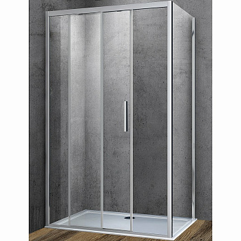 Душевой уголок Soft VSR-3SO8015CL, 1500*800, хром, стекло прозрачное