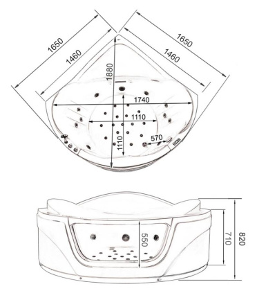Акриловая ванна Gemy G9247 K