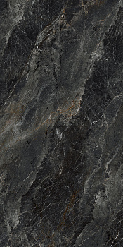 Керамический гранит 60x119,5 Риальто серый тёмный декор левый лаппатированный обрезной