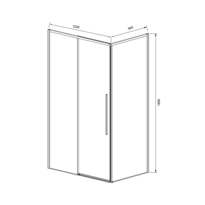 Душевой уголок Slim-N VSR-4SN9012CGB, 1200*900, черный, стекло тонированное Душевой уголок Slim-N VSR-4SN9012CGB, 1200*900, черный, стекло тонированное