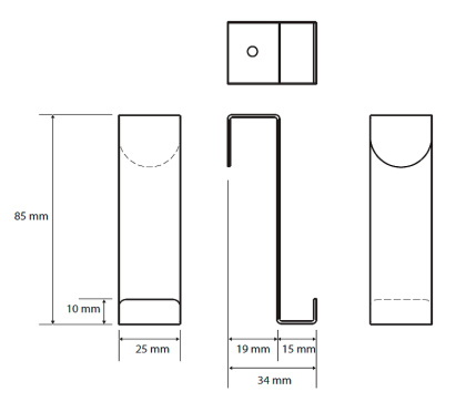 Крючок Bemeta Dark 101106150 Черный матовый