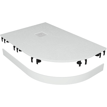 Душевой поддон асимметричный RGW ST/AL-W Белый (Комплект) 900x1200