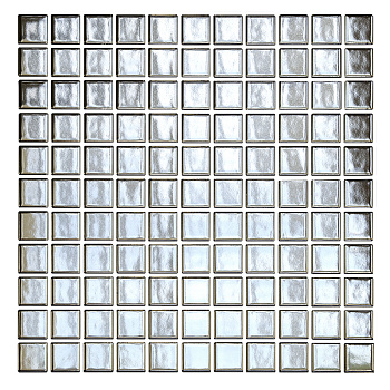 Керамическая мозаика, Silver Glossy 25х25, Metal