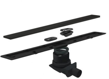 13701201 Душевой лоток Pestan Confluo Frameless Line 300 Black Glass Исполнение: Черный 