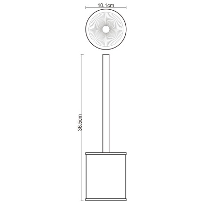 Щетка для унитаза Rossel, 10,1х36,5х10,1 см, белая, K-5727