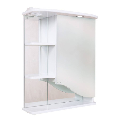 Шкаф-зеркало Onika Виола 60 белый, левый, с подсветкой