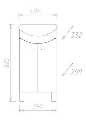 Тумба Onika Манго 40 напольная, белая (ум. Манго 40)