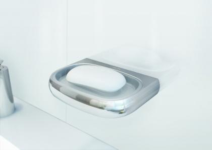 A3034200 Sensation, Стеклянная мыльница с настенным держателем, хром, шт