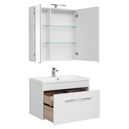 Мебель для ванной Aquanet Августа 90 белый (ручка хром)