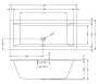 Акриловая ванна  RETHING CUBIC 160x70 R PULG&PLAY RIHO FALL