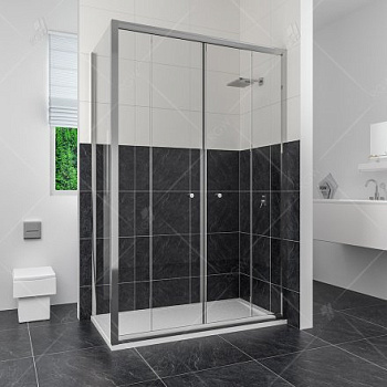 Душевой уголок RGW CL-43, 040943179-11, 170 х 90 x 185 см, дверь раздвижная, стекло прозрачное, хром