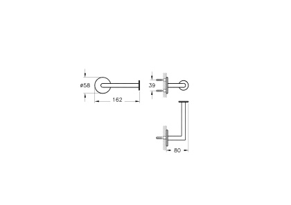 Origin Держатель рулона туалетной бумаги, цвет хром