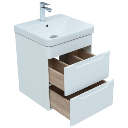 Мебель для ванной Aquanet София 50 белый глянец (2 ящика)
