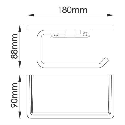 K-1325 Держатель туалетной бумаги с полочкой для телефона
