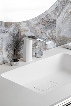 Столешница-моноблок ROMBO corian 120 белая Столешница-моноблок ROMBO corian 120 белая