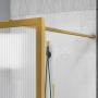 Душевая перегородка Walk-In VSW-1HP800FLBG, 800*2000, брашированное золото, стекло рифленое
