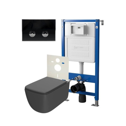 Сет: Система инсталляции пневматическая Point Элемент П для подвесного унитаза PN45121 + Клавиша смыва для пневматической инсталляции Point Венера, черный/хром, PN44071BC + Унитаз подвесной Point Меркурий безободковый, сид.дюропласт микролифт быстросъем,  Сет: Система инсталляции пневматическая Point Элемент П для подвесного унитаза PN45121 + Клавиша смыва для пневматической инсталляции Point Венера, черный/хром, PN44071BC + Унитаз подвесной Point Меркурий безободковый, сид.дюропласт микролифт быстросъем,