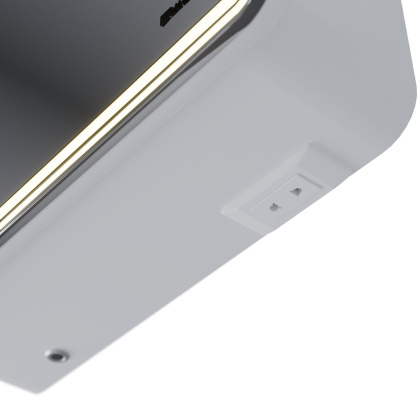 Шкаф зеркальный Lemark ELEMENT 50х80см 1 дверный, петли справа, с подсветкой, с розеткой, цвет корпуса: Белый глянец