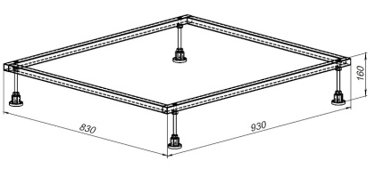 Каркас для поддона Allen Brau 100x90 8.00002.2