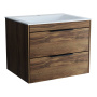 База под раковину Chiara 2D 600 подвесная, 2 выкатных ящика soft-close, C.Oak