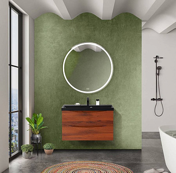 Тумба с раковиной подвесная BelBagno MARINO 80 Rovere Cillegio, раковина белая Тумба с раковиной подвесная BelBagno MARINO 80 Rovere Cillegio, раковина белая