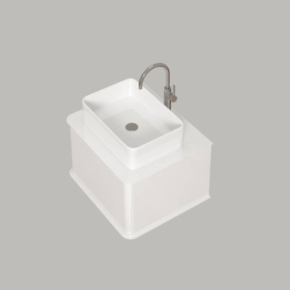 Тумба под раковину Creto Stella 60 см белый глянец, 16-CRE35/60