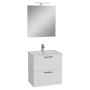 Набор Mia 60 см с выдвижными ящиками (раковина, шкаф под раковину, зеркало), цвет белый глянцевый