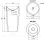 Раковина Salini ARMONIA S-Stone 203 130113SM Раковина Salini ARMONIA S-Stone 203 130113SM