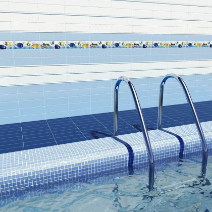 Плитка настенная 2869 Баттерфляй ультрамарин 8,5*28,5*9 (42 шт/1,02м2), м2