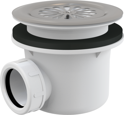 Cифон для душевого поддона с нержавеющей peшeткой