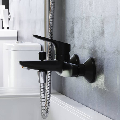 771000301 Jupiter, Смеситель Для ванны и душа, Черный