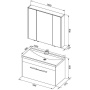 Мебель для ванной Aquanet Августа 100 белый (ручка хром, раковина Нота)