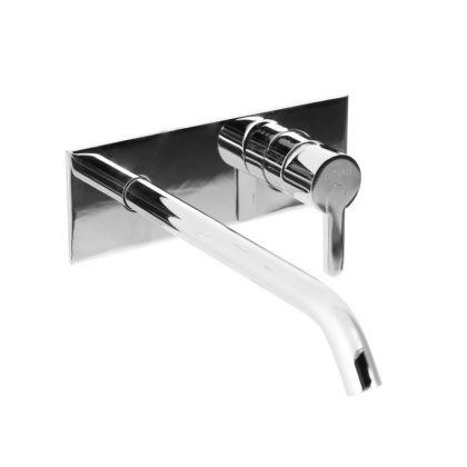 LEAF-BLI1-MM Смеситель для раковины встраиваемый однорычажный, на единой площадке Исполнение: Матовый хром 