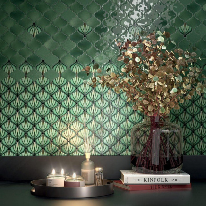 Декор1 OS\A157\65000 Авейру зелёный (6,5см*6,5см*7мм) (26шт/0,11м2) глянец, шт