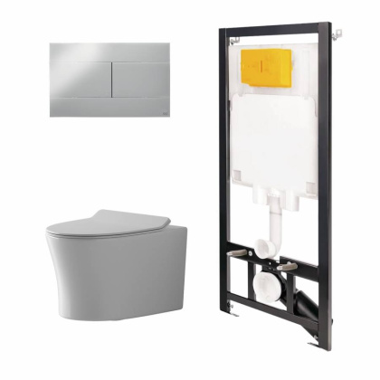 Сет: Инстал.OLI 80 ECO +панель Slim хр. гл., OLI+Унитаз Point Вега