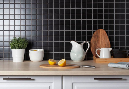 Керамическая мозаика, Black Matt 48х48, 5х5 см