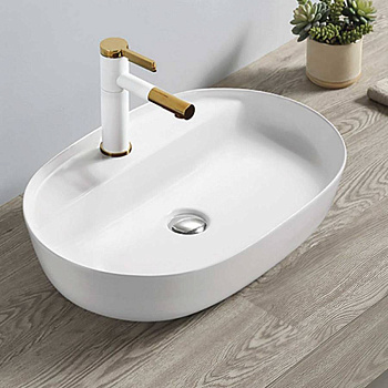 Раковина керамическая Vincea VBS-122, 600*400*135, накладная, цвет белый Раковина керамическая Vincea VBS-122, 600*400*135, накладная, цвет белый