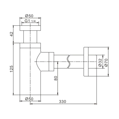 Сифон для раковины, Rose,RS22
