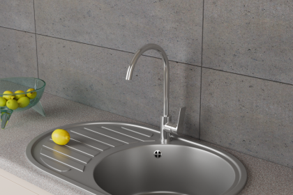 Смеситель для кухни с высоким поворотным изливом RUSH Haiti (HA1935-22) 